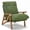 Green, variant on Ktaxon Mid Century Chenille Accent Chair, 5 Position Adjustable Recliner Chair, Rubber Wood Frame Lounge Chair for Living Room Bedroom Office Creamy White