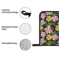 thumbnail image 4 of Honeii Colorful Roses Pattern Oven Mitts and Pot Holders, Silicone Oven Gloves,500 F Heat Resistant Oven Mitts Sets, 4PCS, 4 of 6