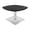 Asian Night w/Silver Base, variant on 34" Small Arc Boat Shaped Coffee Table With Square Metal Base