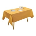 thumbnail image 5 of 1Pc Disposable Peva Tablecloth, Thickened Rectangular Table Cover In Mustard Yellow, For Parties, Picnics, Weddings, Daily Use, Events, 5 of 5