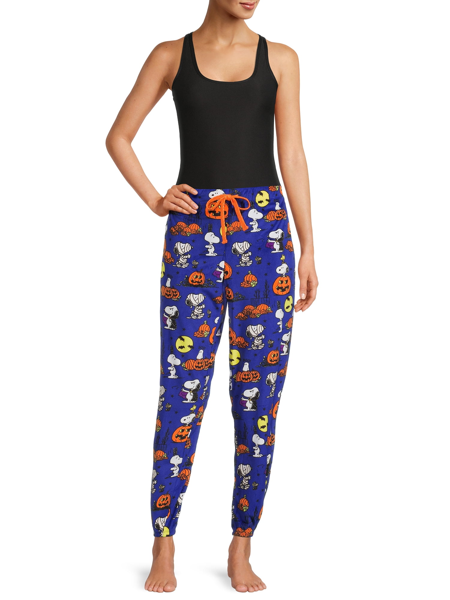 Peanuts Snoopy Women s Plush Sleep Joggers Walmart