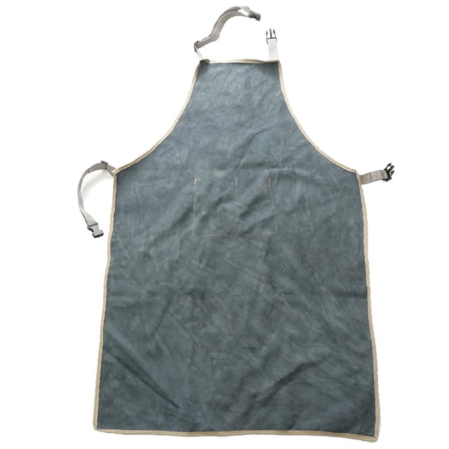 Elástico soldador eléctrico soldador soldador delantal ignífugo proteger Azul oscuro 95x65cm Cola Delantal de protección de soldadura