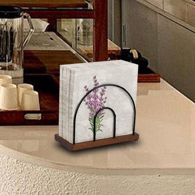 Servilletero Vertical perfecl dispensador de Servilletas Base de madera multiusos