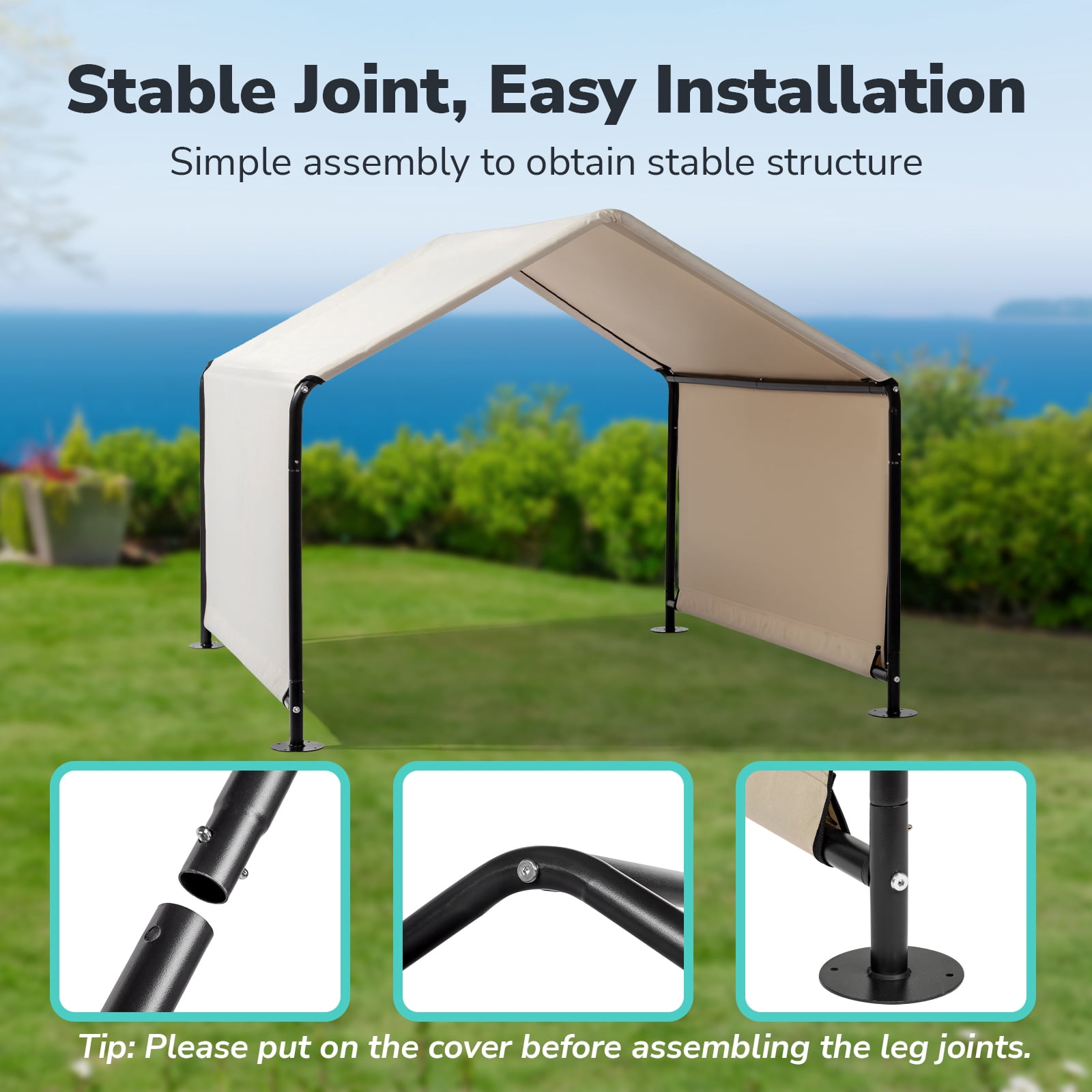 Dog Tent for Large Creamy, 4*4*3.3 Ft