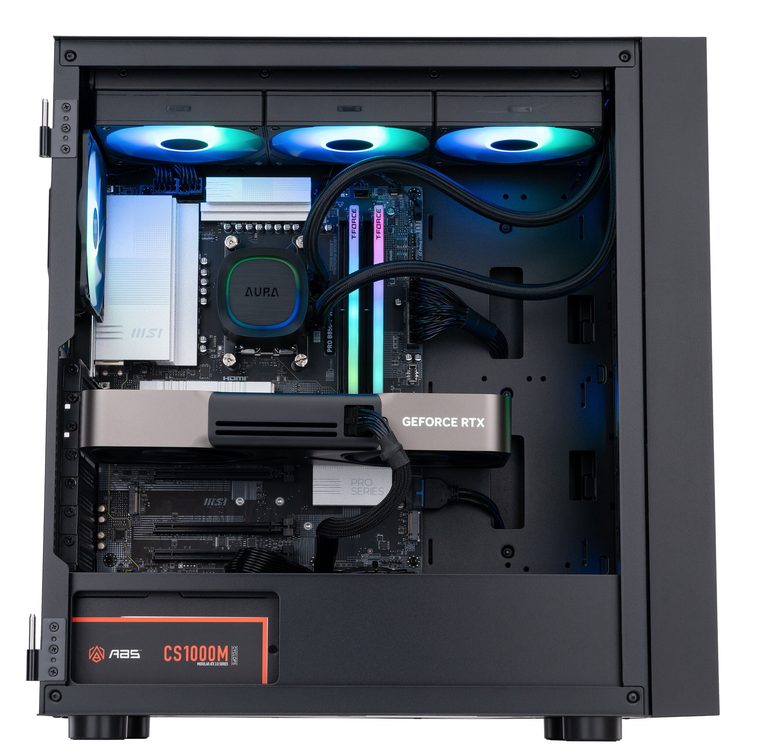 ABS Eurus Black Gaming PC, Ryzen 7 9800X3D, GeForce RTX 5080, 32GB DDR5 RAM, 2TB Gen4 SSD, Windows 11 High Performance Desktop