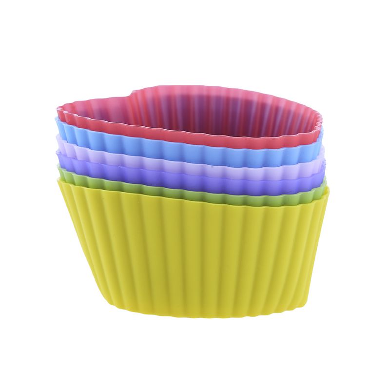 PWFE 12Pack Silicone Cupcake Liners Reusable Baking Cups Nonstick Easy