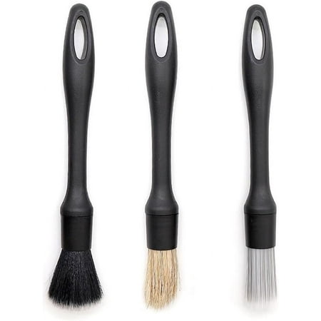 

3Pcs Car Brushes Car Detailing Brush Set Soft Bristle for Car Cleaning Detailing Brush Dashboard Air Outlet Wheel Brush