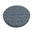 thumbnail image 3 of Picia Small White Flowers pattern Round Stool Covers Comfy Seat Covers Stretch Removable WashableChair Slipcover Round Bar Chair Cushion Cover-13 inch, 3 of 7