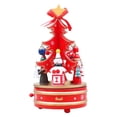 thumbnail image 1 of Rongfmy Creative Music Box Rotating Wooden Musical Box Decoration Toy for Indoor Desktop Red, 1 of 6