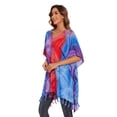 thumbnail image 6 of Beautybatik Multicoloured Women Boho Hippie Tie Dye Plus Size Tunic Blouse Kaftan Top 4x, 6 of 6