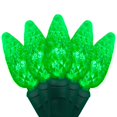 thumbnail image 3 of Wintergreen Lighting C6 Green Christmas Lights LED String Lights, Set of 70 Lights on Green Wire, 24 Ft - Indoor/Outdoor Lighting, 3 of 7