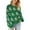 Dark Green, variant on Women's Christmas-Themed Loose-Fitting Long-Sleeved Pullover Knit Sweater with Deer Print for Casual Holiday Wear,Black,L