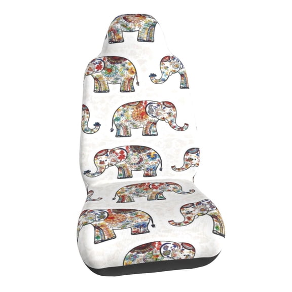 Flannel Plush Elephant Car Seat Covers Stretch Car Seat Protectors Universal Fit