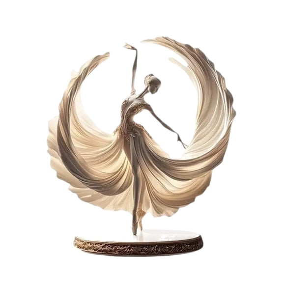 Elegant Ballerina Figurine - Acrylic Desktop Decor for Home & Office, Modern Sculpture with Stand for Women Ballerina Figurine