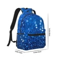 thumbnail image 2 of Rateoe A Blue Glitter Pattern Durable Student Backpack Laptop Bag- Ergonomic Design, Waterproof Twill Fabric - Ideal for School, Travel, and Outdoor Activities-One Size, 2 of 6