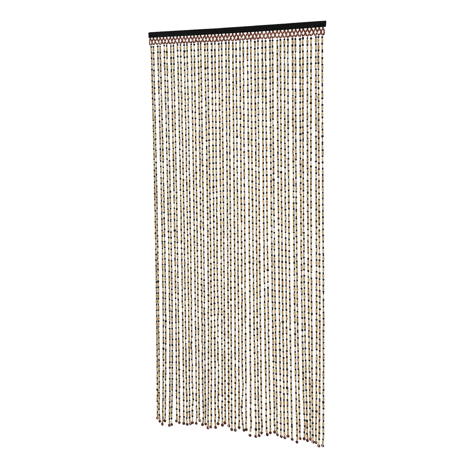 Dwellnix Eco-Friendly Bamboo Beaded Curtain, 49 Strands, Retro Design, Decorative Privacy Screen for Doors, Windows, and Rooms, Easy Installation for Home & Office Spaces