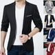 thumbnail image 4 of ALSLIAO Nuevo Traje Casual Entallado Formal de Un Botón para Hombre Blazer Chaqueta Abrigo Tops Vino M, 4 of 8