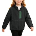 thumbnail image 4 of Mifsaly Boys Girls Fleece Jacket Zip Up Stand Collar Warm Winter Coats Kids Fall Winter Outdoor Everyday Outerwear with Pockets, 4 of 9