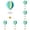 A*5, variant on QWUIIOMJPY 3D Paper Hot Air Balloon Hanging Decor 7.09x21.65in Blue Yellow Green Garland Ornament, Cloud Star Ceiling Streamer for Baby Shower Nursery Wedding Party, Value Party Supply