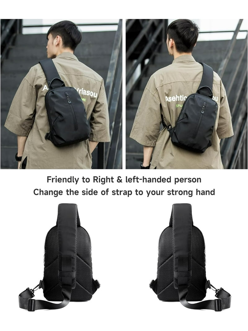 Sling Bag for Men Crossbody Side Bag Man Sling Backpack Waterproof