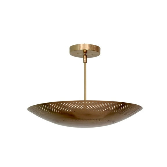 6 Light Perforated Elegant Ceiling Flushmount light Pendant Mid Century Modern Raw Brass Sputnik chandelier light Fixture.