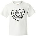 thumbnail image 3 of Inktastic I Love My Daddy in Black Chalk Heart Youth T-Shirt, 3 of 5
