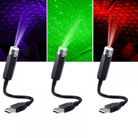 

Car Roof Lamp Romantic USB Night Light Atmosphere Lamp Home Ceiling Five Colors Decorative Lights 1PCS