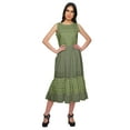 thumbnail image 1 of Moomaya Robe Longue en Coton Imprimé pour Femmes Sans Manches Tunique d'Été Décontractée, 1 of 6