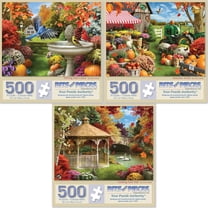 Bits and Pieces - Value Set of Three (3) Autumn Fall Jigsaw Puzzles - 18” x 24” Each (500 Piece Puzzle)