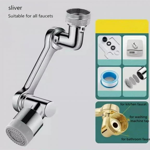 Heavy Metal Universal 1080 °   Rotation Faucet Sprayer Head For Kitchen Washbasin Extension Faucet Bubbler Sink Tap Splash Nozzle