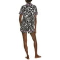 thumbnail image 2 of Room Service womens  2pc Short & Shirt Pajama Set, xs, Black, 2 of 3