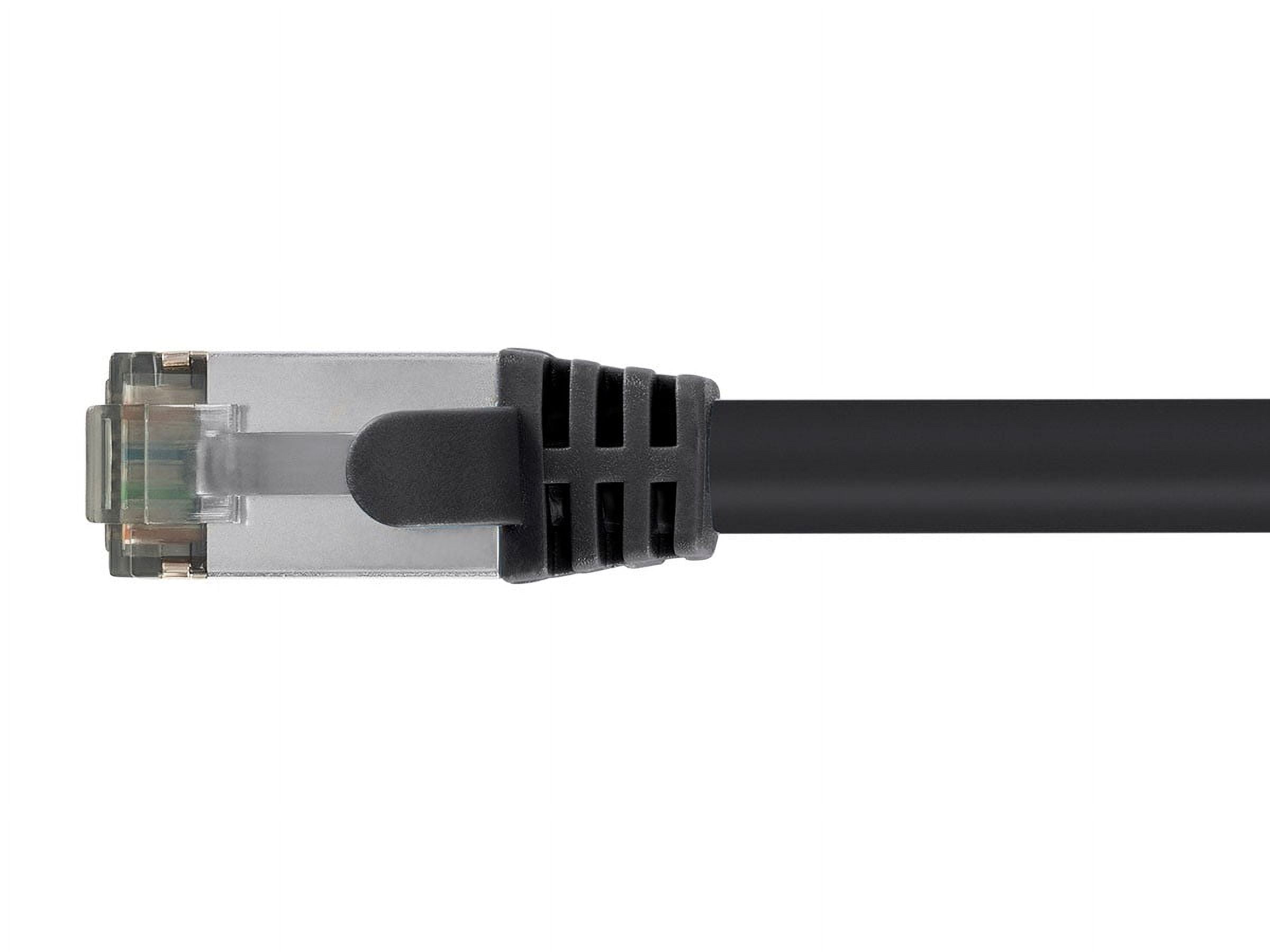 Monoprice Cat8 26AWG S/FTP Ethernet Network Cable - 30 Feet - Black | 2GHz, 40Gbps, 3dB Headroom, Pure Bare Copper, PVC - Entegrade Series