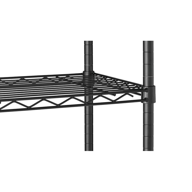 4-Tier Steel Wire Shelving Unit in Black (36 in. W x 54 in. H x 14 in. D)