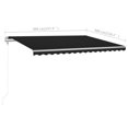 thumbnail image 4 of vidaXL Store Manuel Rétractable avec Poteaux 4x3 m Anthracite, 4 of 5