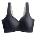 thumbnail image 2 of zuwimk Bras for Women,Women's Wireless Bra with Cooling Seamless Smooth Comfort Wirefree T-Shirt Bra Z02-Black,L, 2 of 5