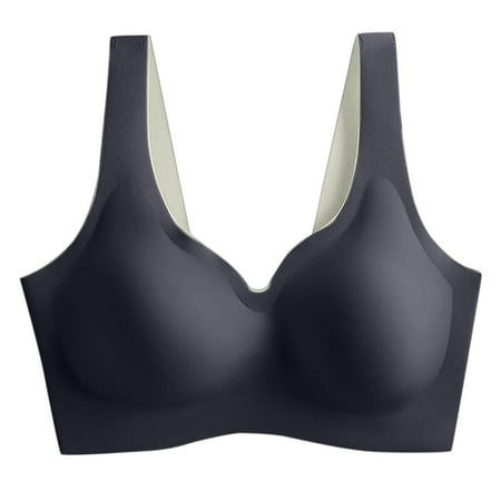 

eczipvz Lingerie for Women Plus Size with String Quick Dry Underwear Bras Size Fitness Running L Shockproof Woman Black M