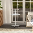 thumbnail image 3 of Glavbiku Bird Stand with Wheels,Perches,Feed Bowls, Round Tray,Bird Play Stand for Parrot,54"H,White, 3 of 10