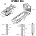 thumbnail image 2 of Bifold Door Hardware Set, 2-pack Louver Door Hardware, Includes Top And Bottom Pivots, Brackets And Guide Wheels, 2 of 5