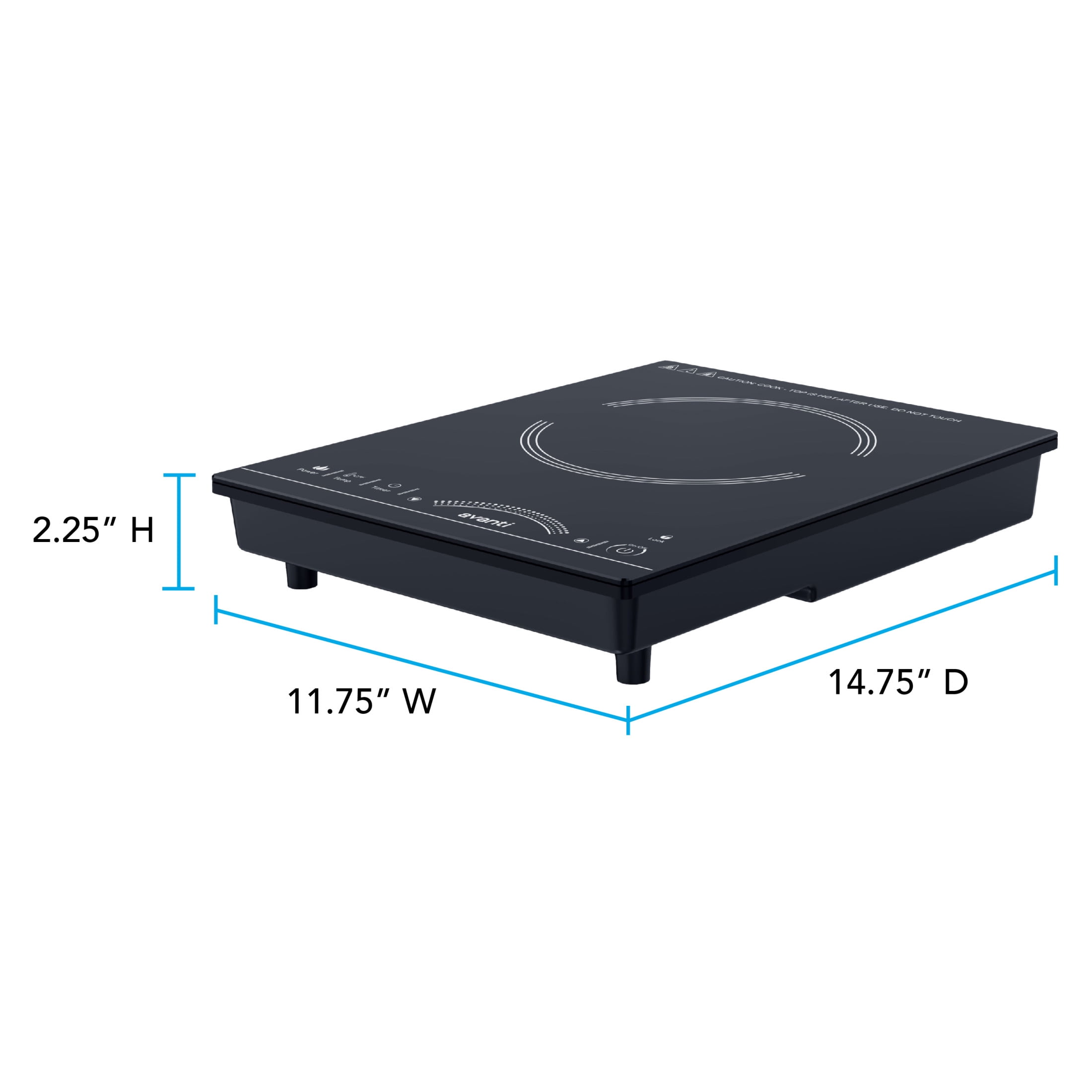 Avanti 1800W Portable Induction Cooktop, in Black (IH1800L1B-IS)