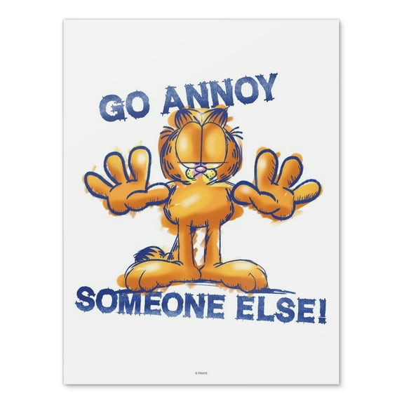 Garfield Go Annoy Someone Else Wall Art Picture Paper Poster Décor Home Decoration