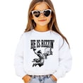 thumbnail image 4 of He is Rizzin Sweatshirt for Men Women Teens and Kids Funny Gen Z Jesus Basketball Sweater White Sweatshirt Youth Large, 4 of 5