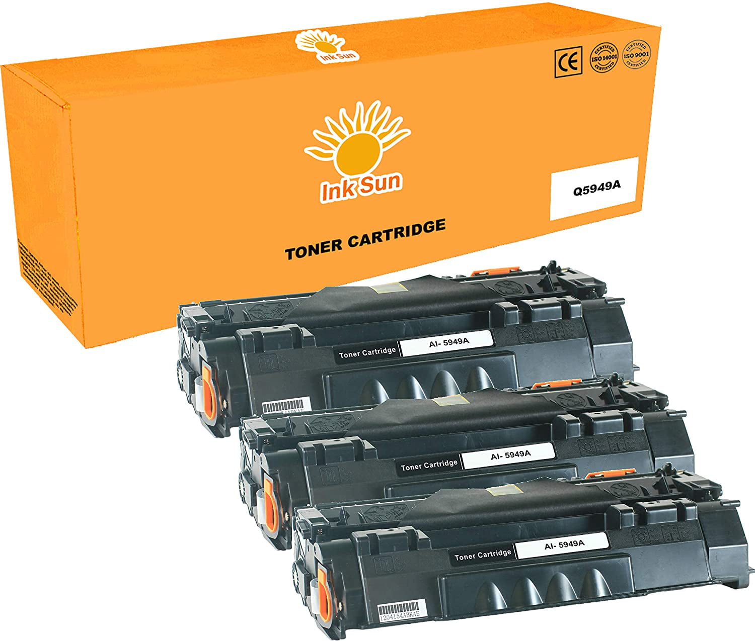 Ink Sun 2 Pack HP 49X Q5949X Compatible Replacement for 49A Q5949A HP49A Black HP49X 5949X 5949 BK Toner Cartridge for HP Laserjet 1320 1320n 1320nw 1320t 1320tn 3390 3392
