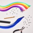 thumbnail image 3 of Extensiones de cabello de colores glamliosos de 20 pulgadas para niños sintéticas, 3 of 9