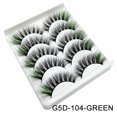 thumbnail image 1 of DingSen Pestañas De Colores 5 Pares 3D Visón Esponjosos Mezcla De Color Postizas Suave Colorido Cilia Purpurina Gao Jiahui  unisex, 1 of 2