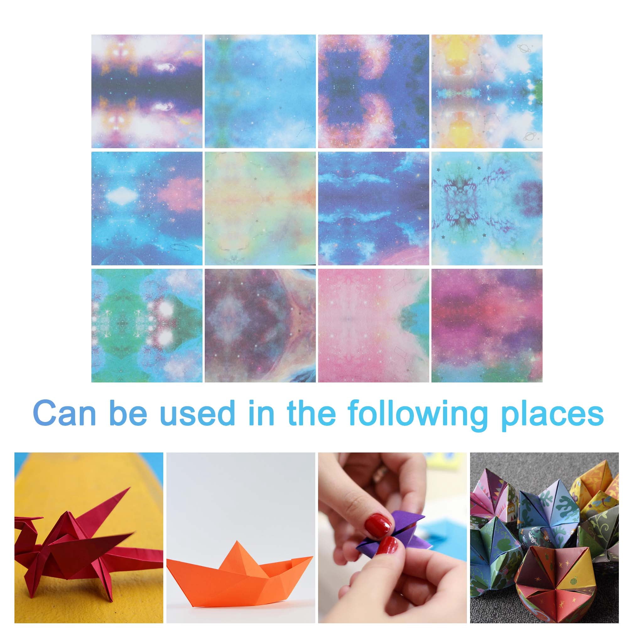 Unique Bargains 180Pcs Double-Sided Origami Paper for DIY Arts Yellow
