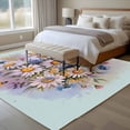 thumbnail image 5 of Area Rug 60×96in, Floral Daisy Colorful Flower Floor Carpet Living Room Rug, Simple Spring Watercolor Plant Non-Slip Welcome Mat Indoor Rugs for Bedroom Dining Room, 5 of 9