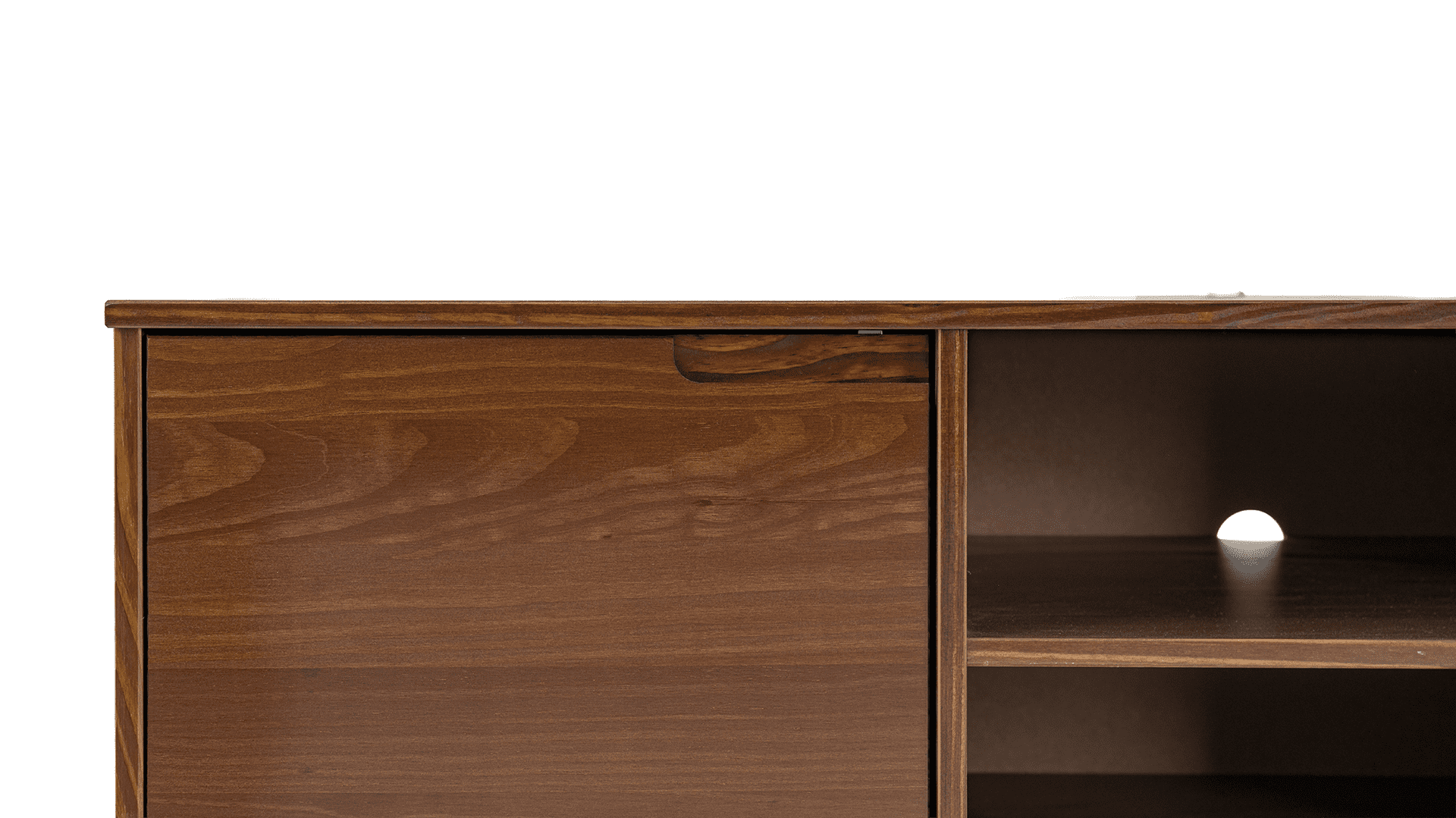 Adair 58 2-Door Solid Wood Tv Stand Walnut - for Adults and Teens