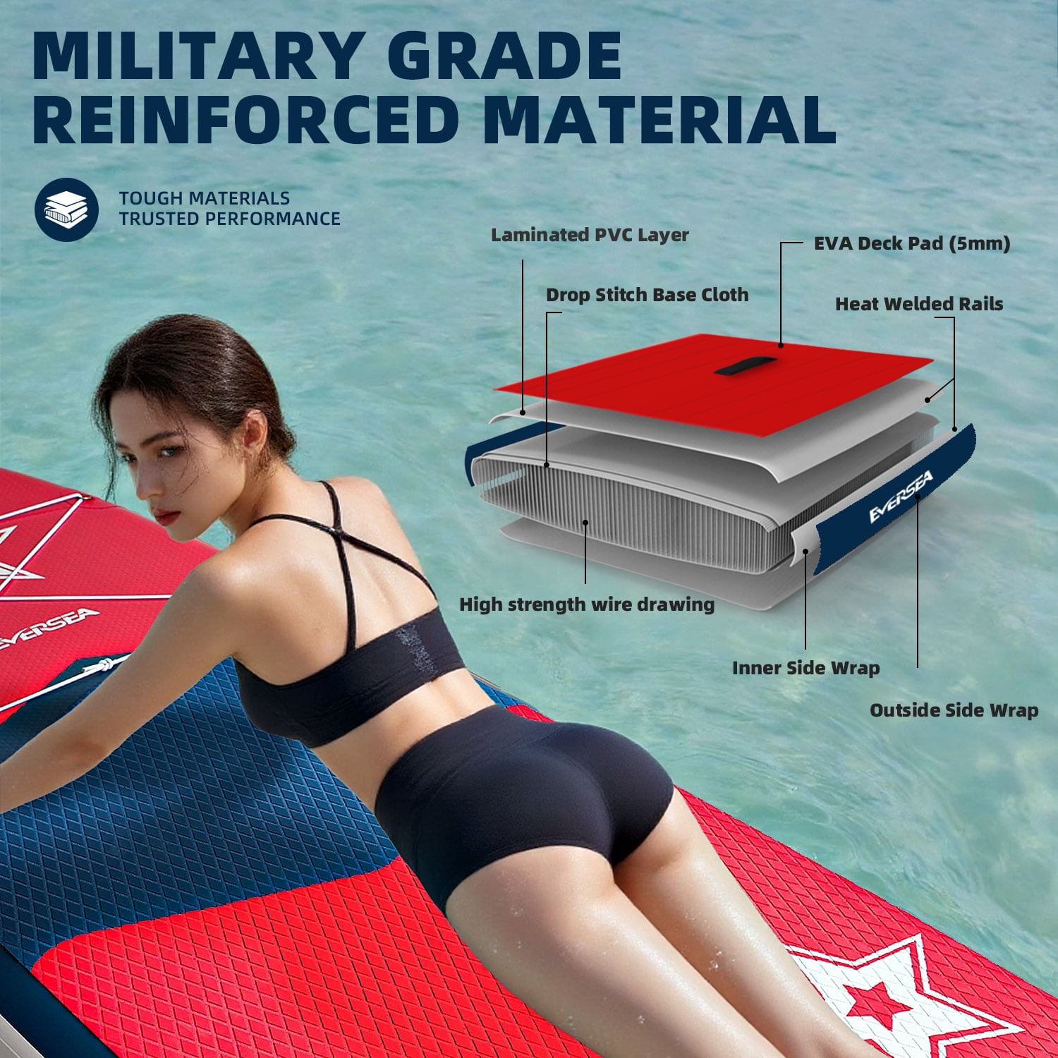 MSEASFREE Inflatable Stand Up Paddle Board 11 FT Fishing Paddle board with Full SUP Accessories for All Skill Levels