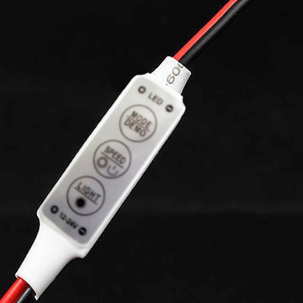 excitation Flash comedy TureClos Mini 12V LED Strip Light Dimmer Controller With On Off Switch For  3528 5050 New - Walmart.com