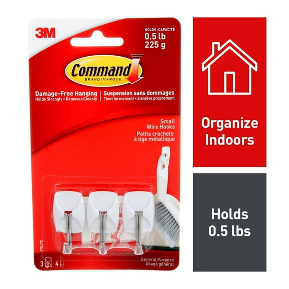 Command™ Wire Hooks 17067C, Small